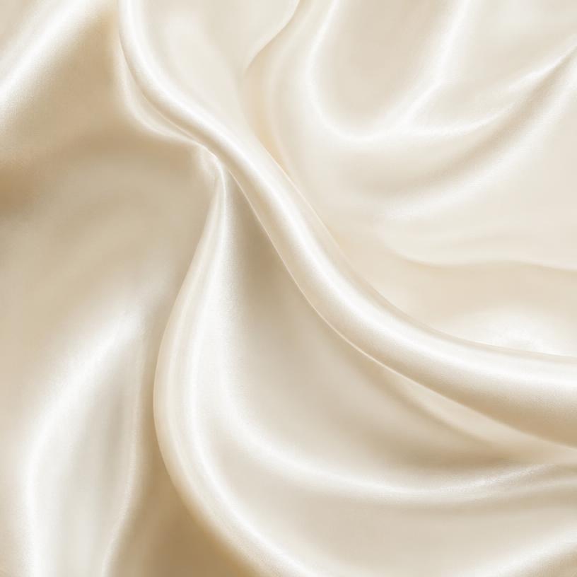 Soft folds of ivory satin